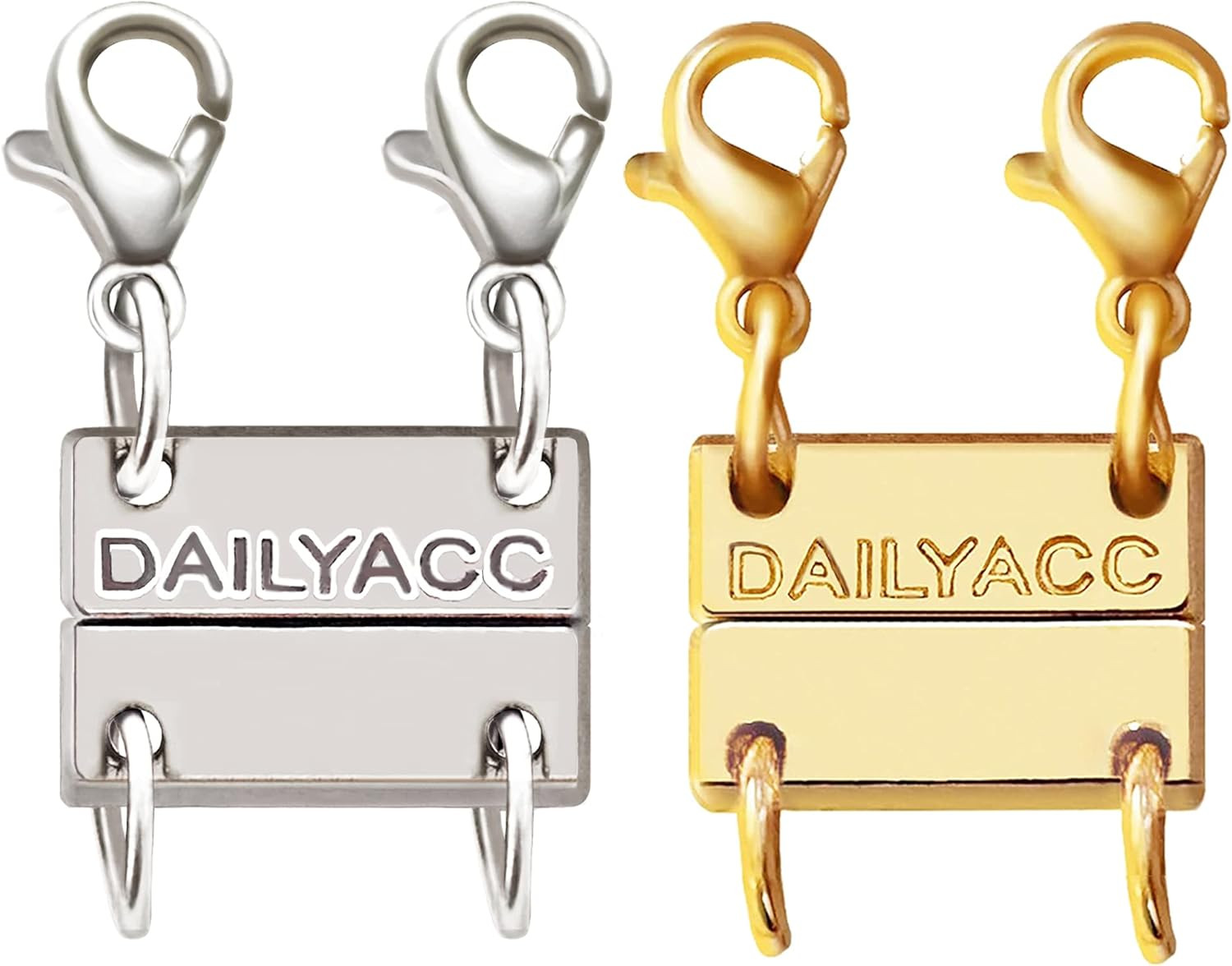 Layered Necklace Spacer Clasp Gold and Silver Multiple Strands Jewelry Necklit Closure Stacker Co... | Amazon (US)