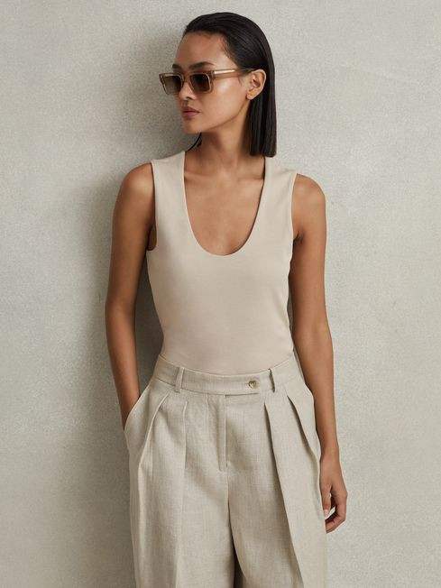 Scoop Neck Vest | Reiss DE