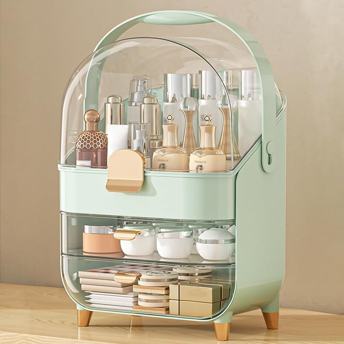 Makeup Organizer, Skincare Holder Bathroom Counter Organizer, Storage Box Cosmetic Display Cases,... | Amazon (US)