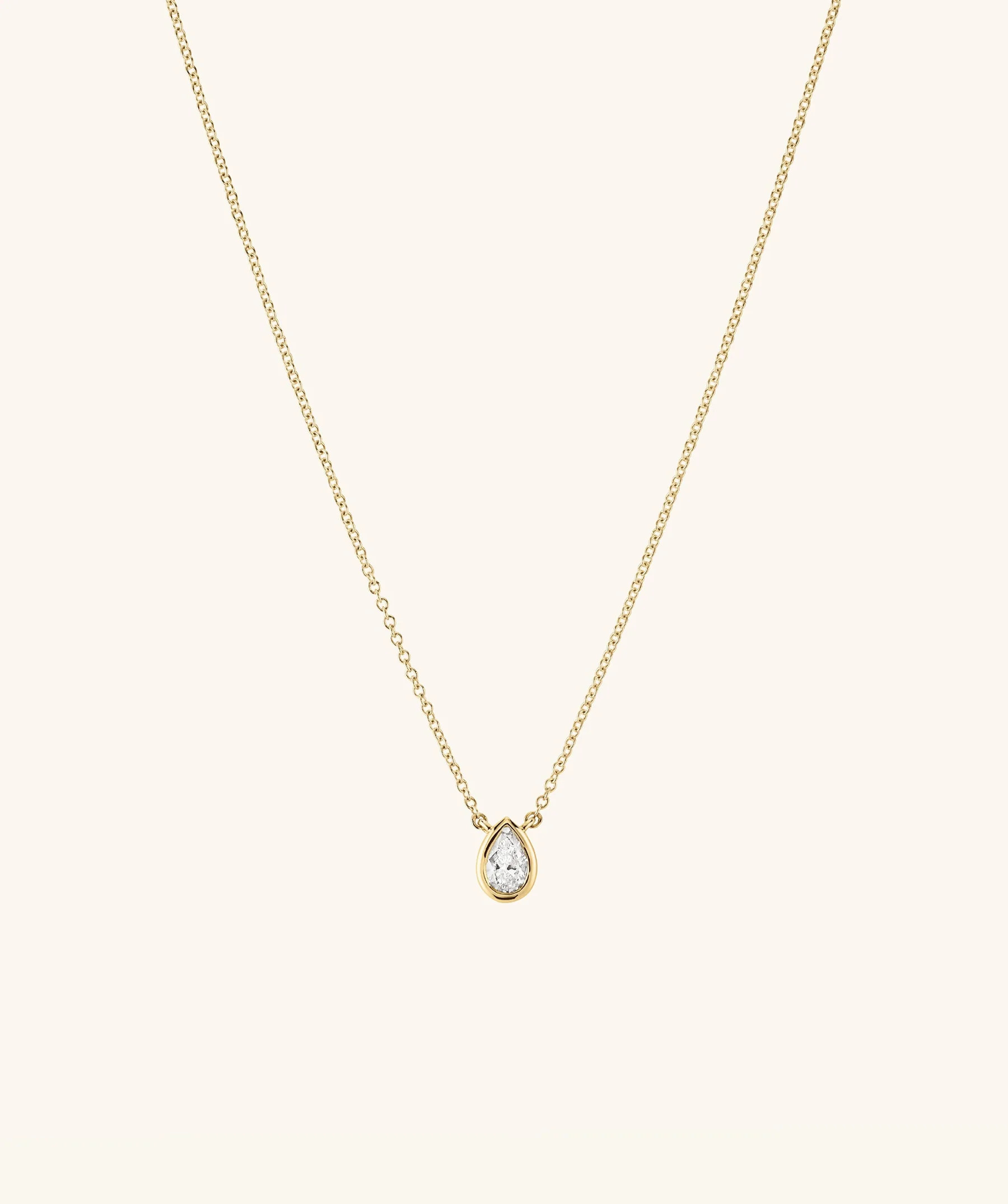 Lab Grown Diamond Pear Necklace | Mejuri Fine Crew