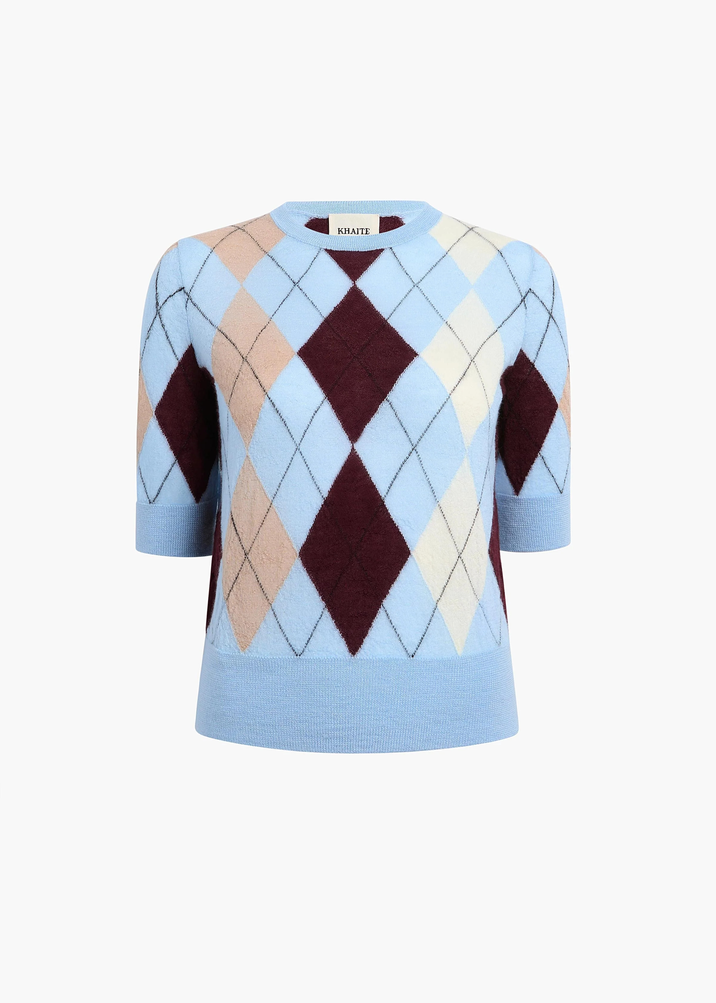 KHAITE - Anders Top In Light Blue Multi | Khaite