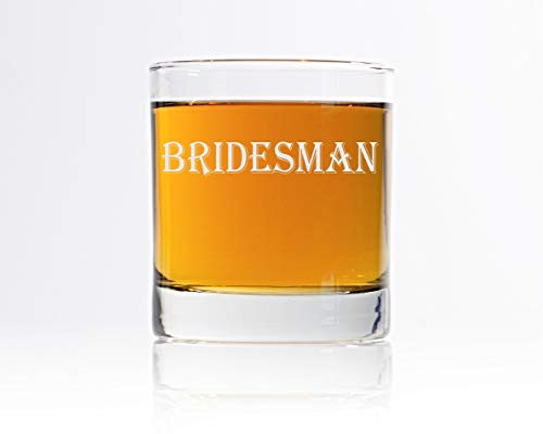 Bridesman Whiskey Glass Male Bridesmaid Bourbon Glasses Gift for Brides Man Wedding Party Glasses | Amazon (US)