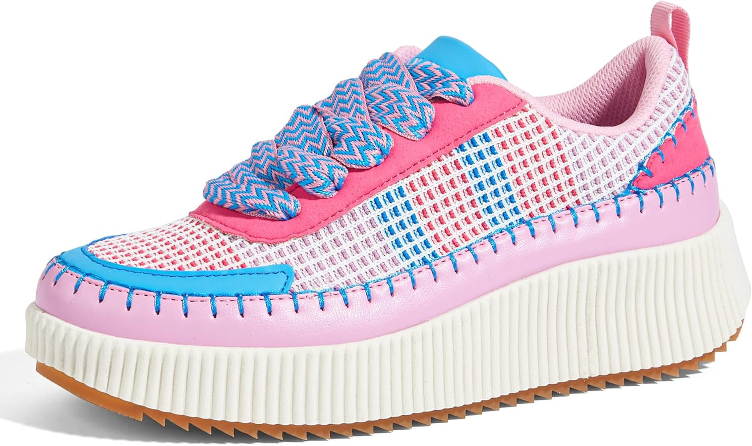 LUCKY STEP Women's Platform Sneakers Rhinestone Fashion Chunky Casual Sparkly Retro Braided Walki... | Amazon (US)