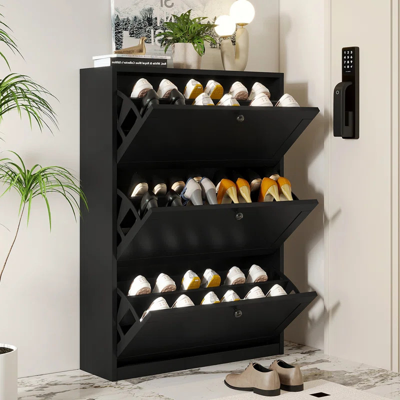 Shoe Storage Cabinet with 3 Flip Drawers | Wayfair North America
