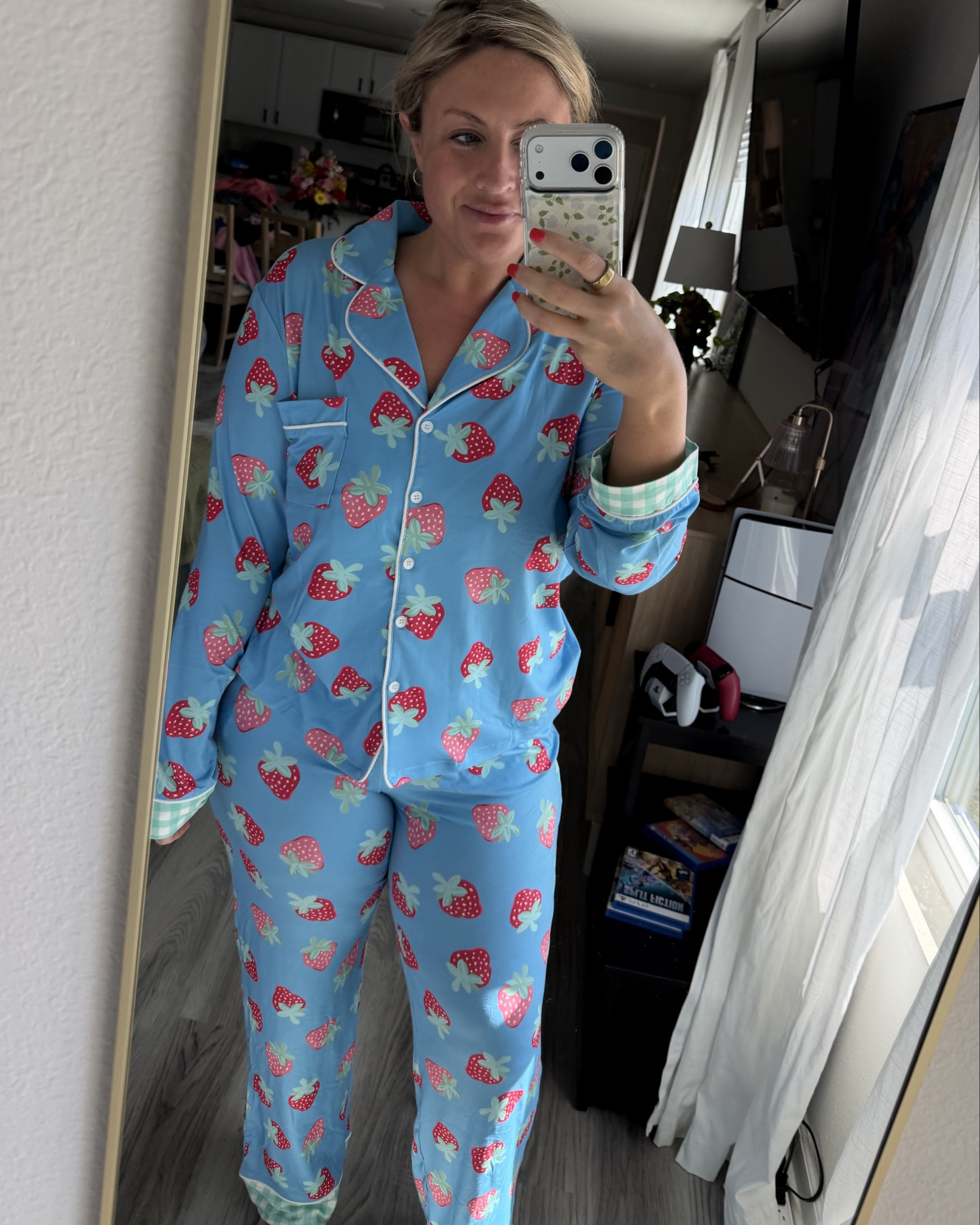 The comfiest pjs I have ever owned. I have not been feeling 100% today so I put these on to just give myself a little mental boost of dopamine and I truly think it’s working. 🩷 I normally punish myself when I am feeling bad and tell me self I can’t have things bc I am sick…. Let me kick that toxicity to the side now. Check out these PJS ON THE SIGHT BC 
EVERYTHING IS ON SALE 💰 

#LTKselfcare #LTKdayinmylife #LTKSaleAlert