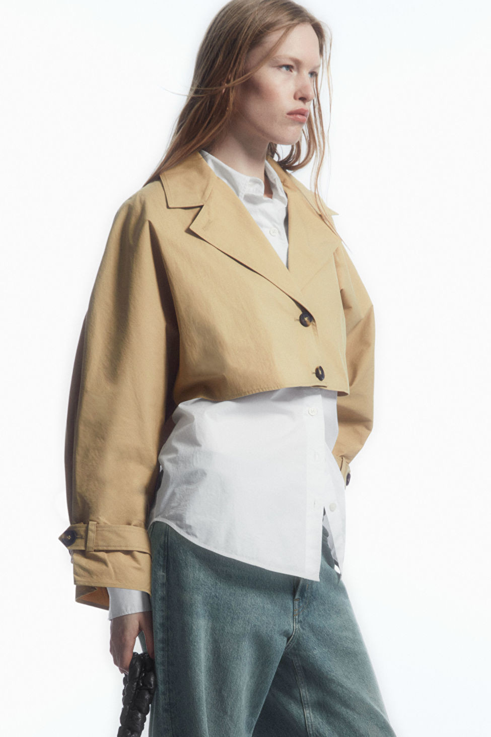CROPPED HYBRID TRENCH COAT - BEIGE - COS | COS (EU)