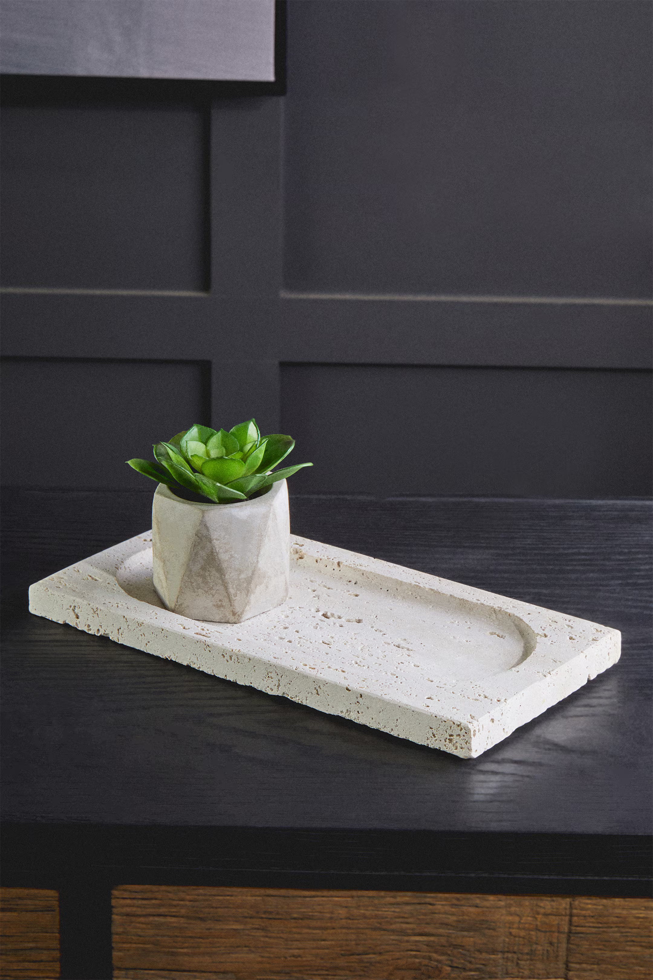 Tibor Travertine Rectangular Tray - Natural - Fifty Five South - Home All | H&M GB | H&M (UK, MY, IN, SG, PH, TW, HK)