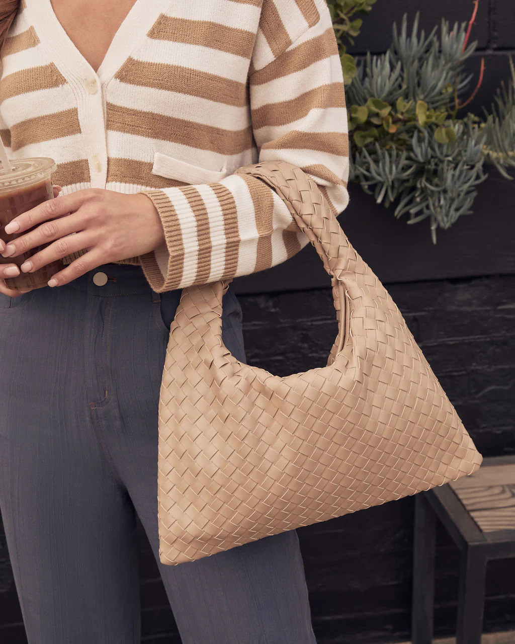 Lost In You Woven Leather Hobo Bag | VICI