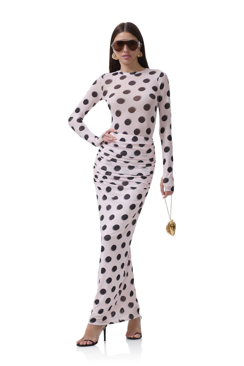 Bevin Skirt - Rose Blur Dot | ShopAFRM