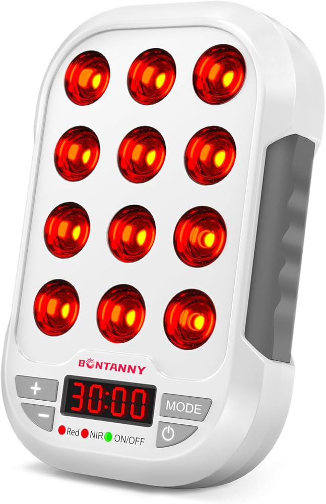 BONTANNY Portable Red Light Therapy, 660/850/1060nm 3 Wavelengths Mini Handheld Red Near Infrared... | Amazon (US)