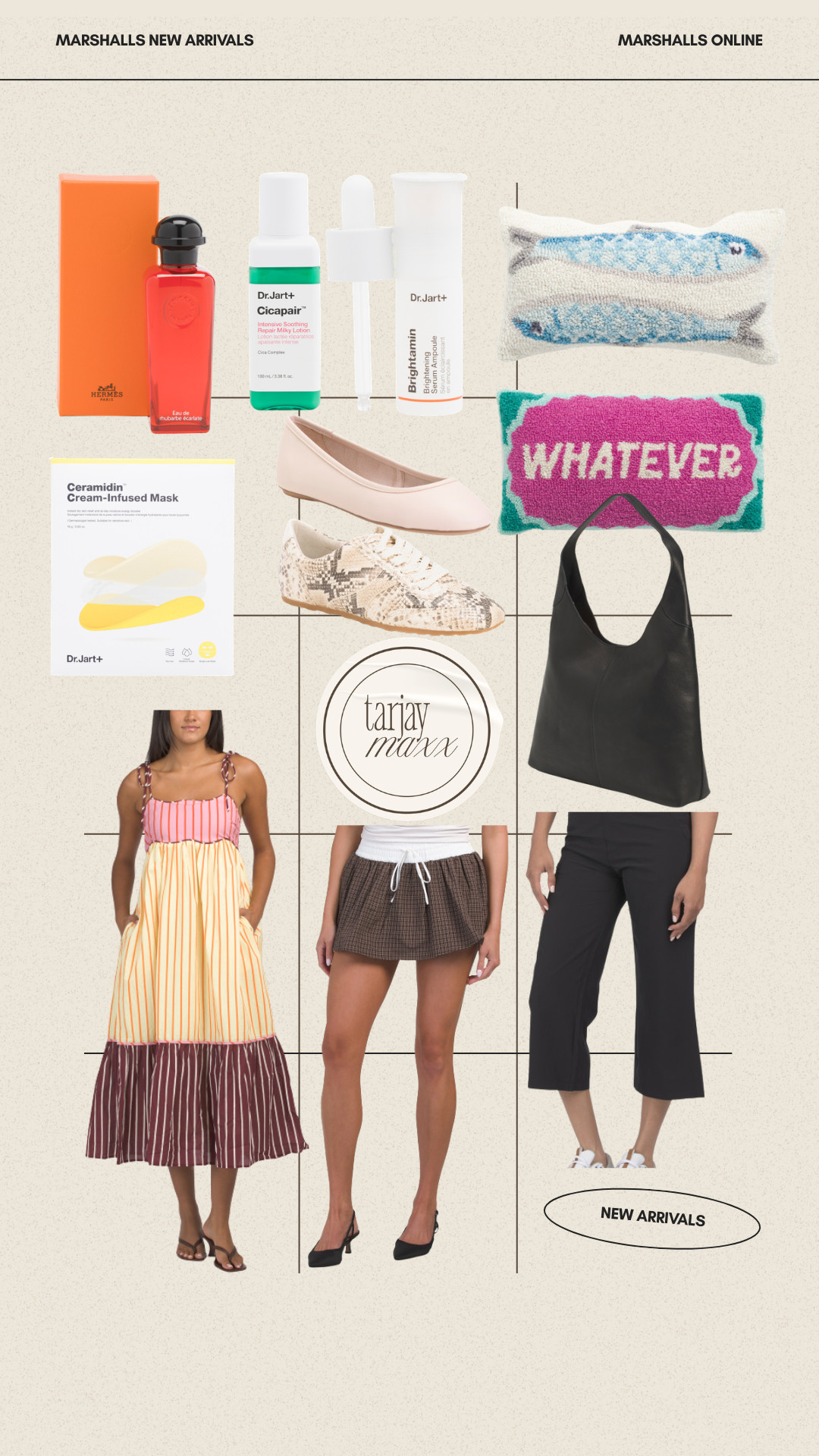 Marshalls online finds lately feel like the perfect mix of cool girl summer, elevated basics, and quirky home decor. The colorful maxi dress, mini skort, skincare finds, and statement pillows would all be such fun vacation or summer refresh picks!! summer outfits, summer dresses, vacation outfits beach, date night outfits, work outfits, memorial day outfit, plus size fashion, wedding guest dress summer, marshalls new arrivals, trendy home decor, dr jart skincare, coastal decor, skort outfits, neutral accessories, colorful summer style, casual chic outfits
 

 #LTKootd #LTKHome #LTKBeauty