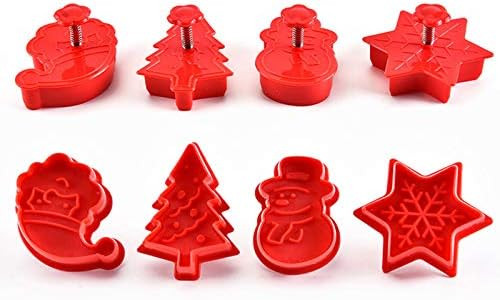 Juego de 4 moldes de galletas de Navidad, cortadores de galletas de Navidad para hornear – Molde par | Amazon (US)