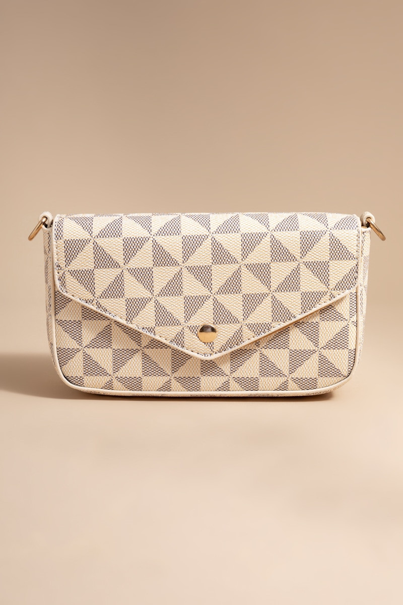 Iris Checkered Envelope Crossbody Bag | Francesca's