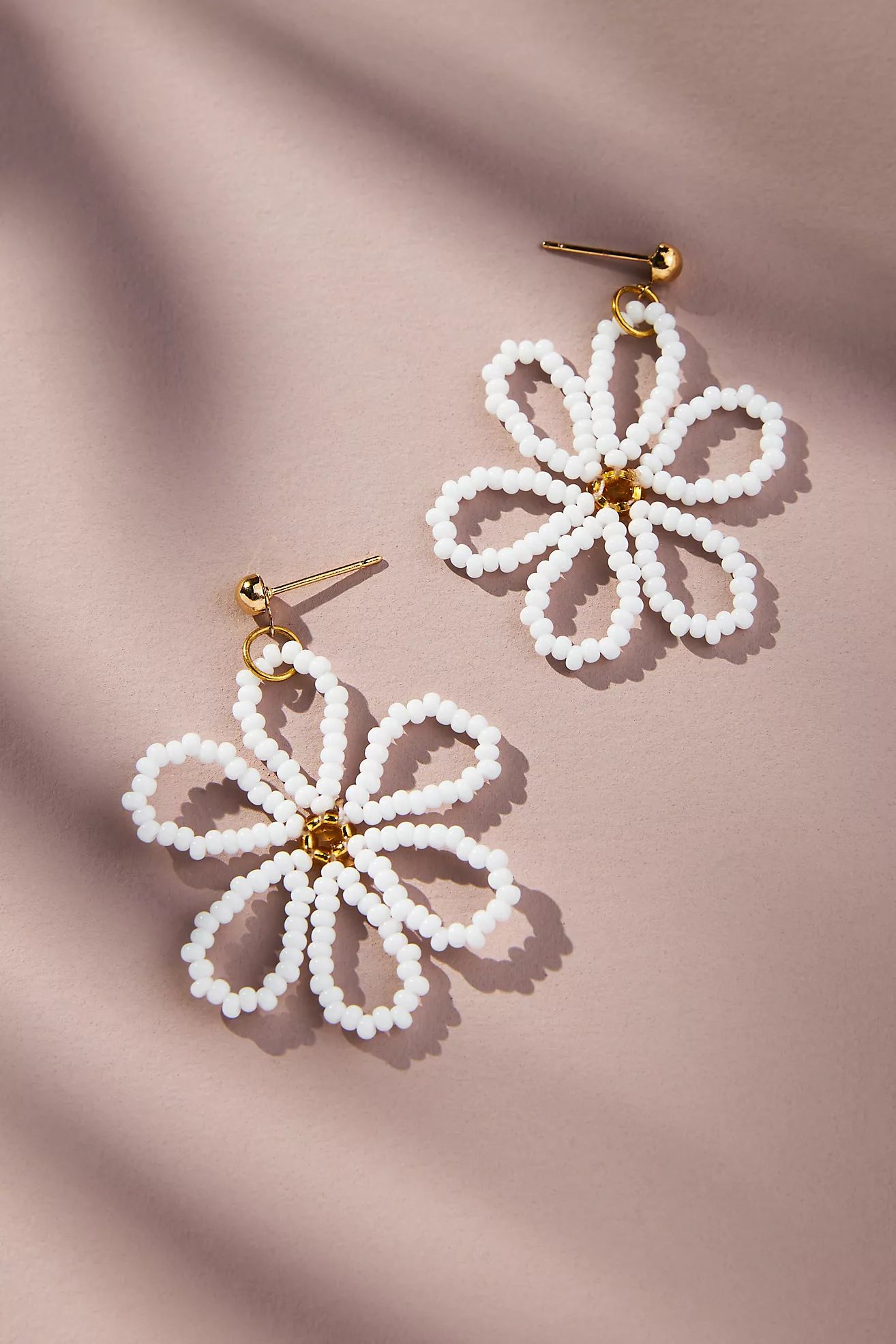 Casa Clara Beaded Flower Earrings | Anthropologie (US)