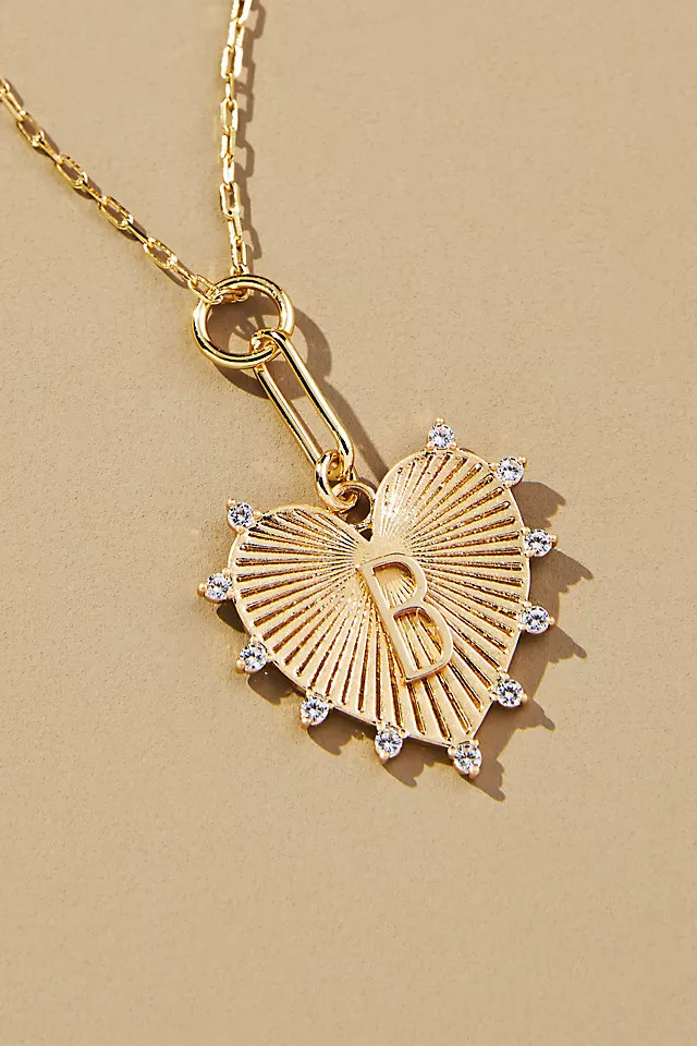 Monogram Heart Pendant Necklace | Anthropologie (US)