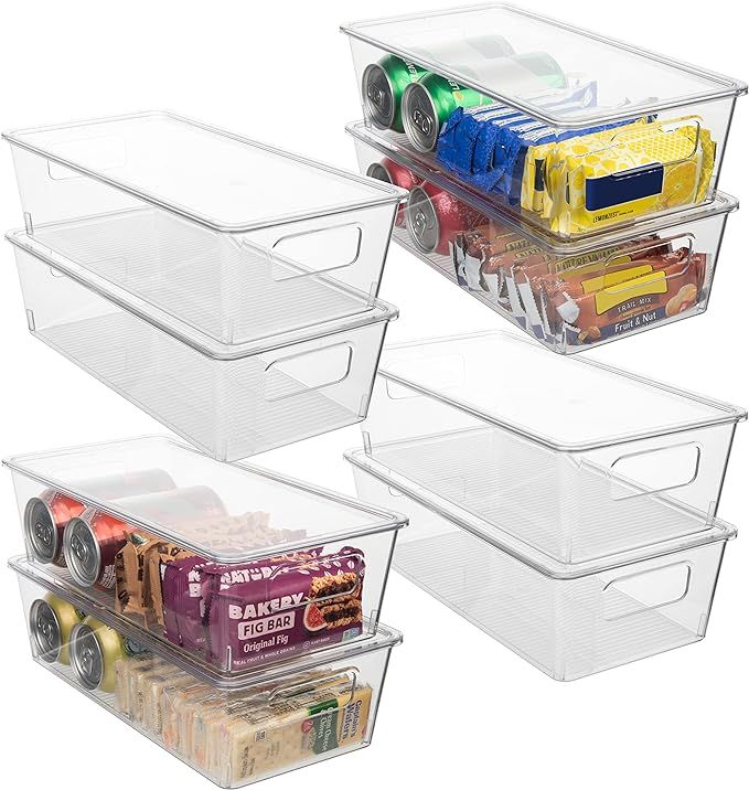 ClearSpace Plastic Pantry Organization and Storage Bins With Lids – Perfect Kitchen Storage –... | Amazon (US)