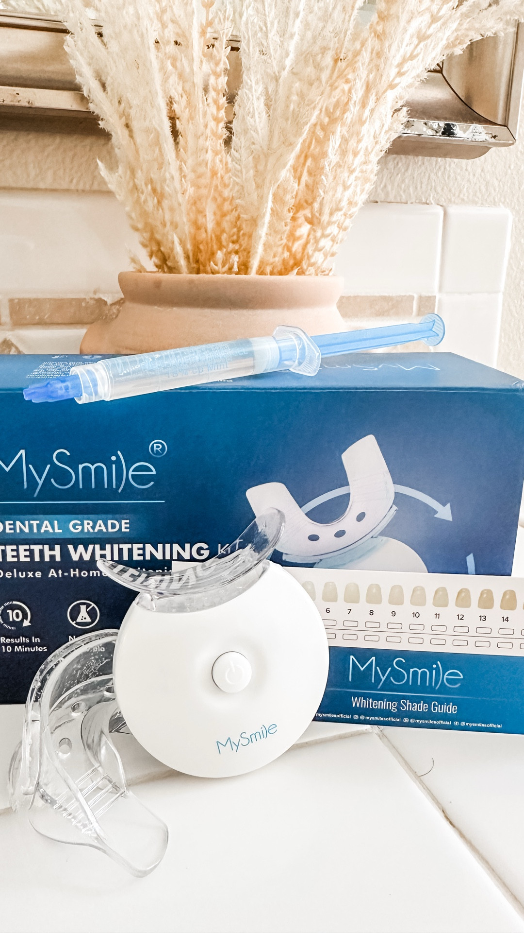 #ad
I am a huge advocate for self care and having sparkling white teeth is part of self care!  I am partnering with My Smile and using their Teeth Whitening Kit.  I have used it for 5 days straight and I have never seen results like this. These are professional results at home!  The kit is so easy to you, takes 10 minutes of your day (I use it while I get ready for the day), and delivers a smile that you will love.  Easy for sensitive teeth and super cute packaging. You’ve got to try it! 


#LTKFindsUnder100 #LTKBeauty #LTKOver40