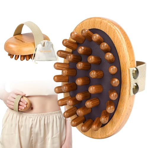 Wood Therapy Massage Tool for Belly Fat,Wooden Meridian Massage Body Brush for Cellulite Remover, Cellulite Lymphatic Drainage Massager for Body Shaping, Maderoterapia Kit for Muscle Pain Relief | Amazon (US)