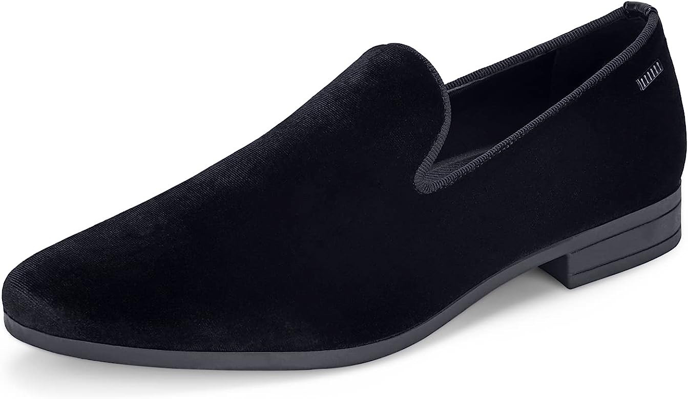 UUBARIS Mens Velvet Loafers Slip-on Dress Shoes Fashion Style Driving Shoes Classic Tuxedo Shoes ... | Amazon (US)