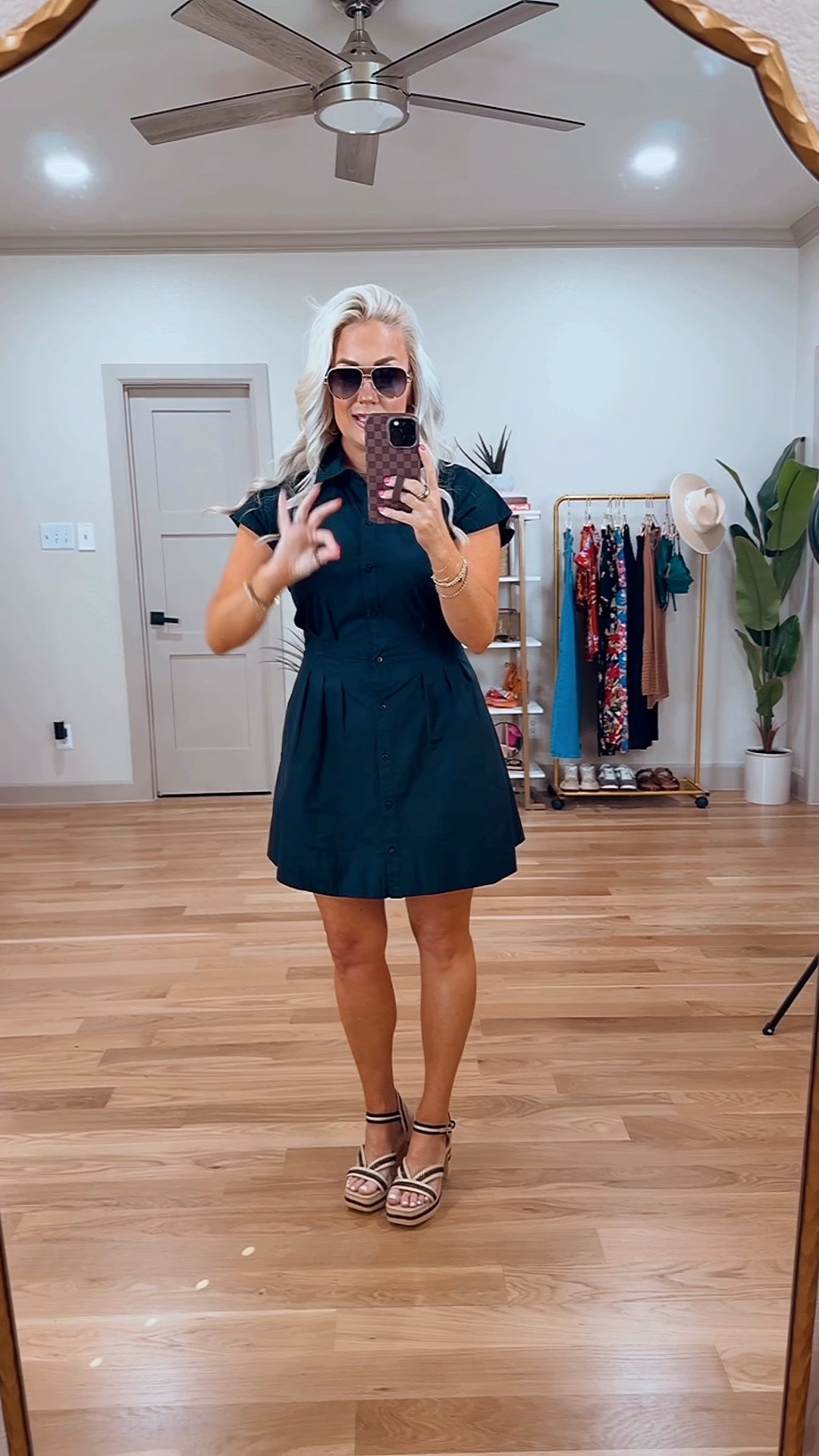 This dress is so flattering! If your size isn’t available online I would try to find it in the store - size small 