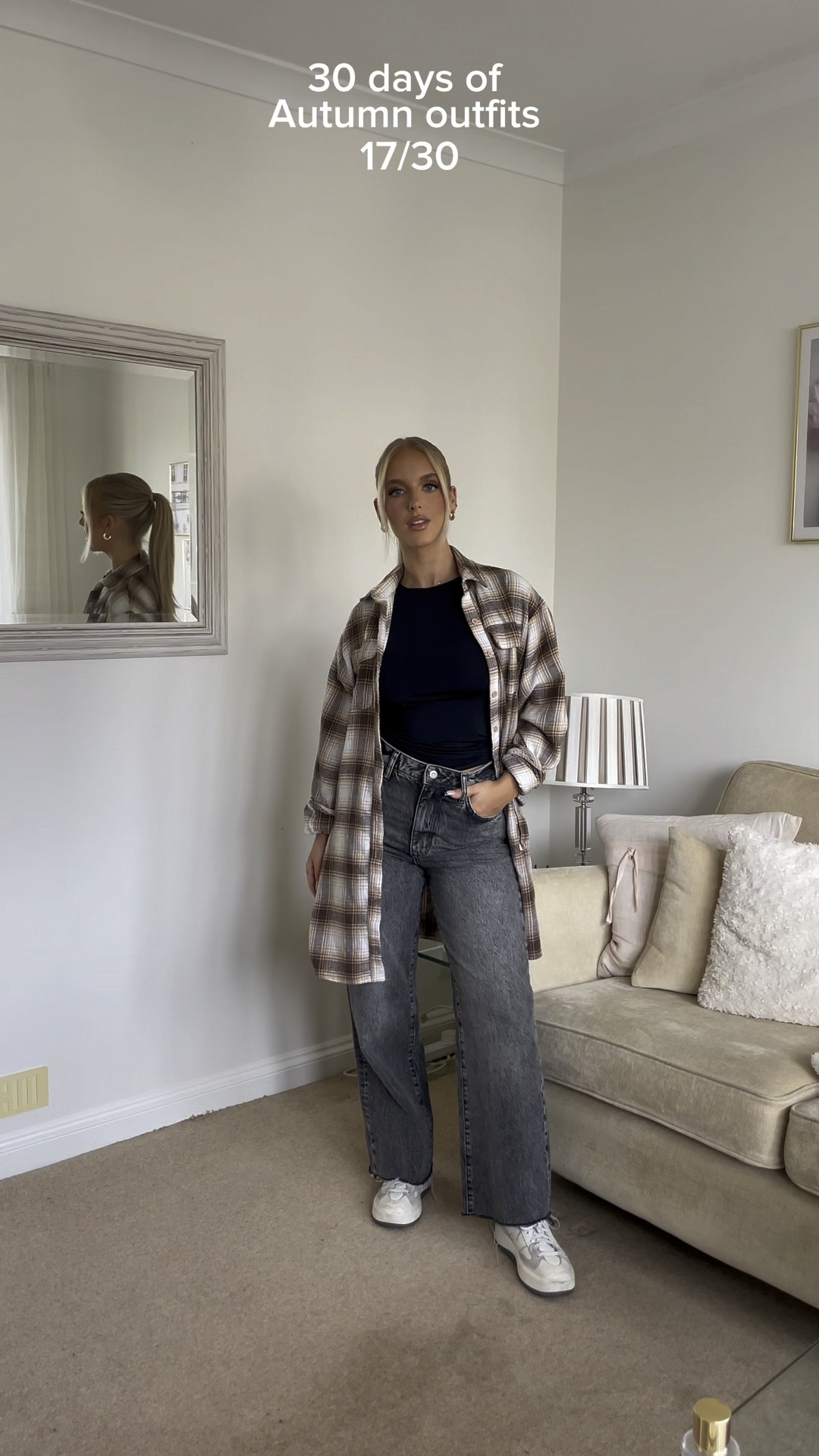 30 days of autumn outfit inspo! Checked shirt, grey jeans, new balance 

#LTKstyletip #LTKSeasonal #LTKeurope