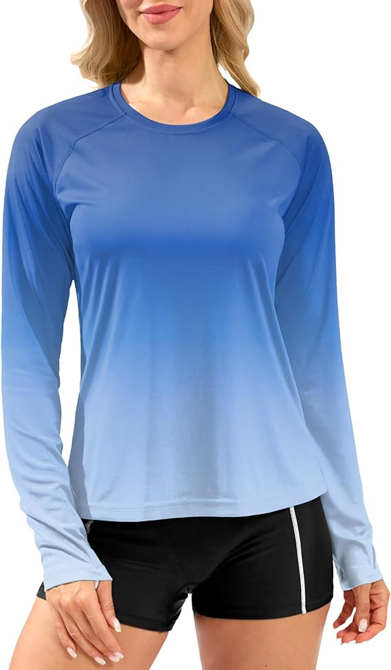 Women's UPF 50+ Sun Shirts Long Sleeve UV Protection Rash Guard Lightweight Quick Dry Workout Hik... | Amazon (US)