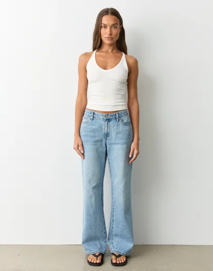 Low Rise Straight Leg Jean in Valley Blue | Glassons AU | Glassons (Australia)