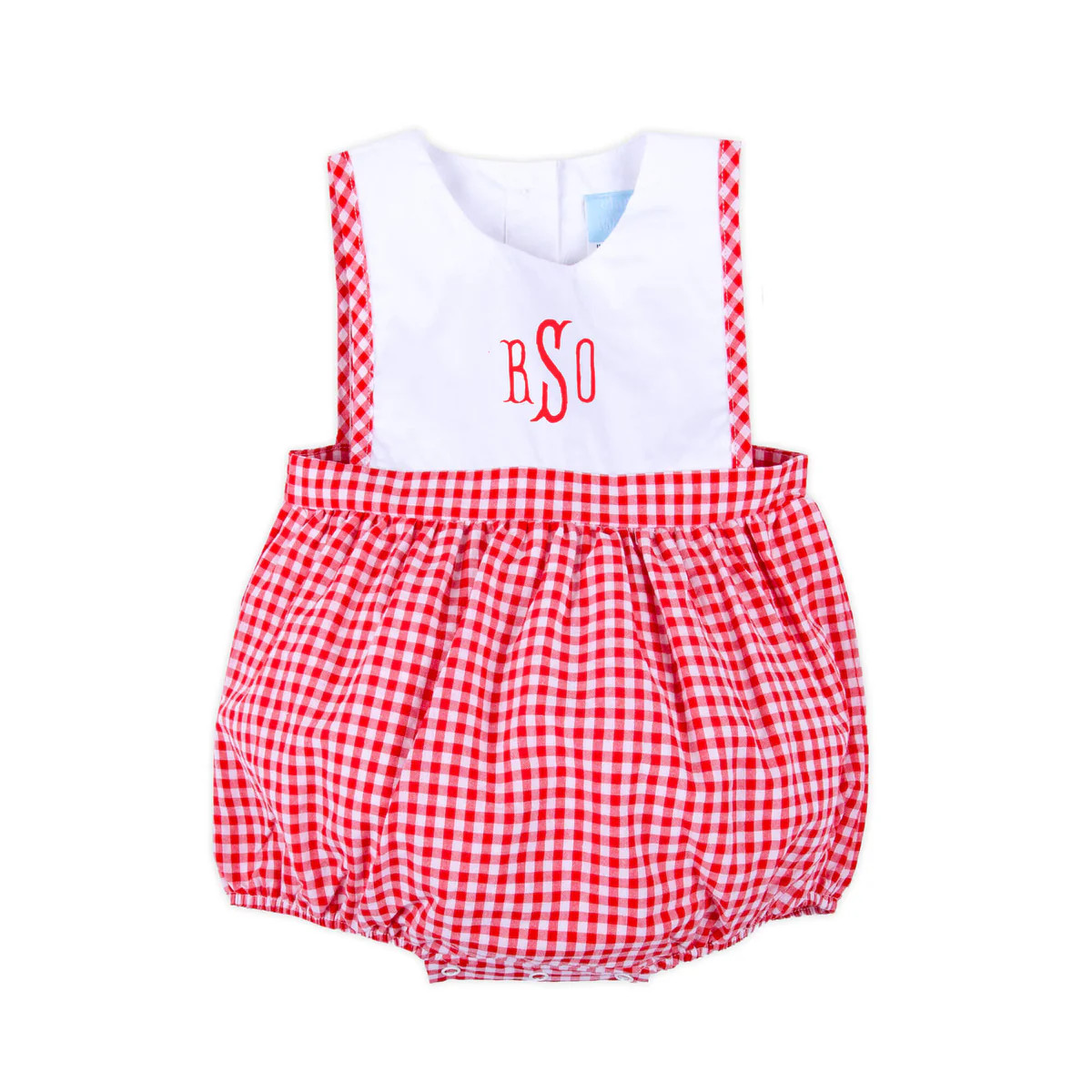 Red Gingham Bib Bubble | Classic Whimsy