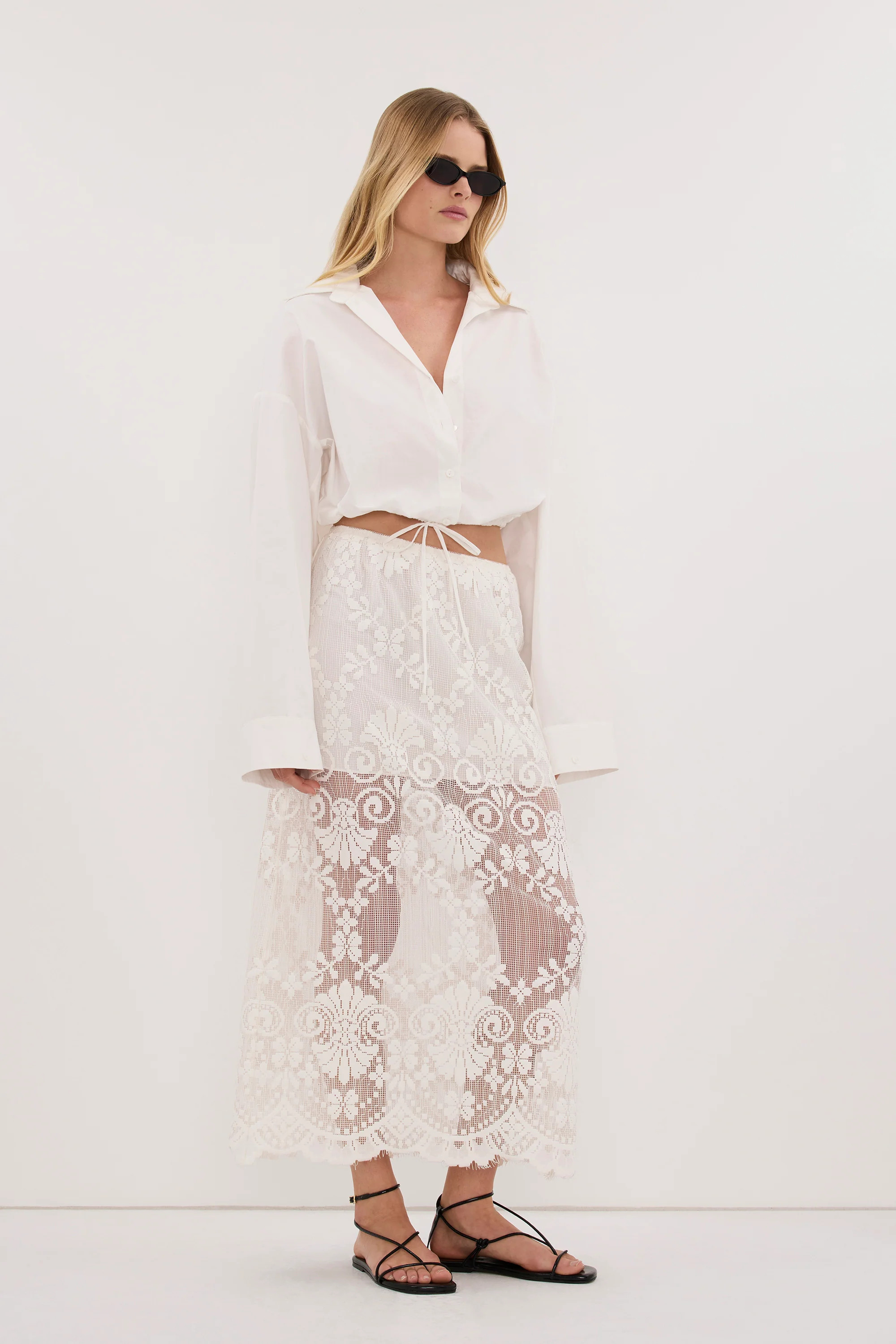REINA IVORY LACE SKIRT | DISSH