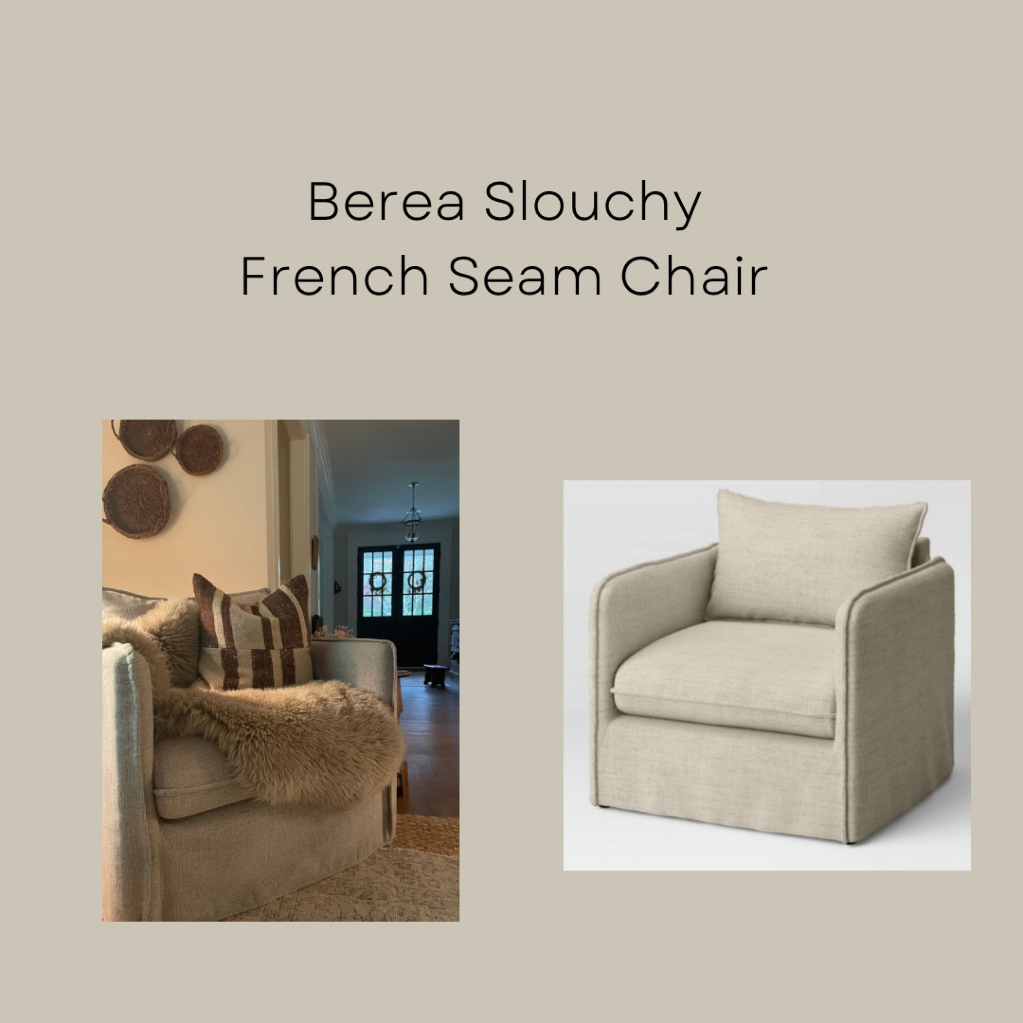 Berea Slouchy French Seam Chair 
Target finds 
Target 
Neutral chair 
Neutral living 
Sale alert 

#LTKhome #LTKsalealert #LTKunder100