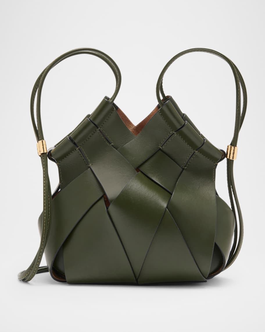 Charlotte Woven Leather Shoulder Bag | Neiman Marcus