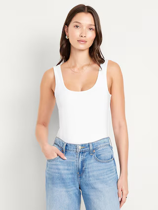 Double-Layer Scoop-Neck Bodysuit | Old Navy (US)