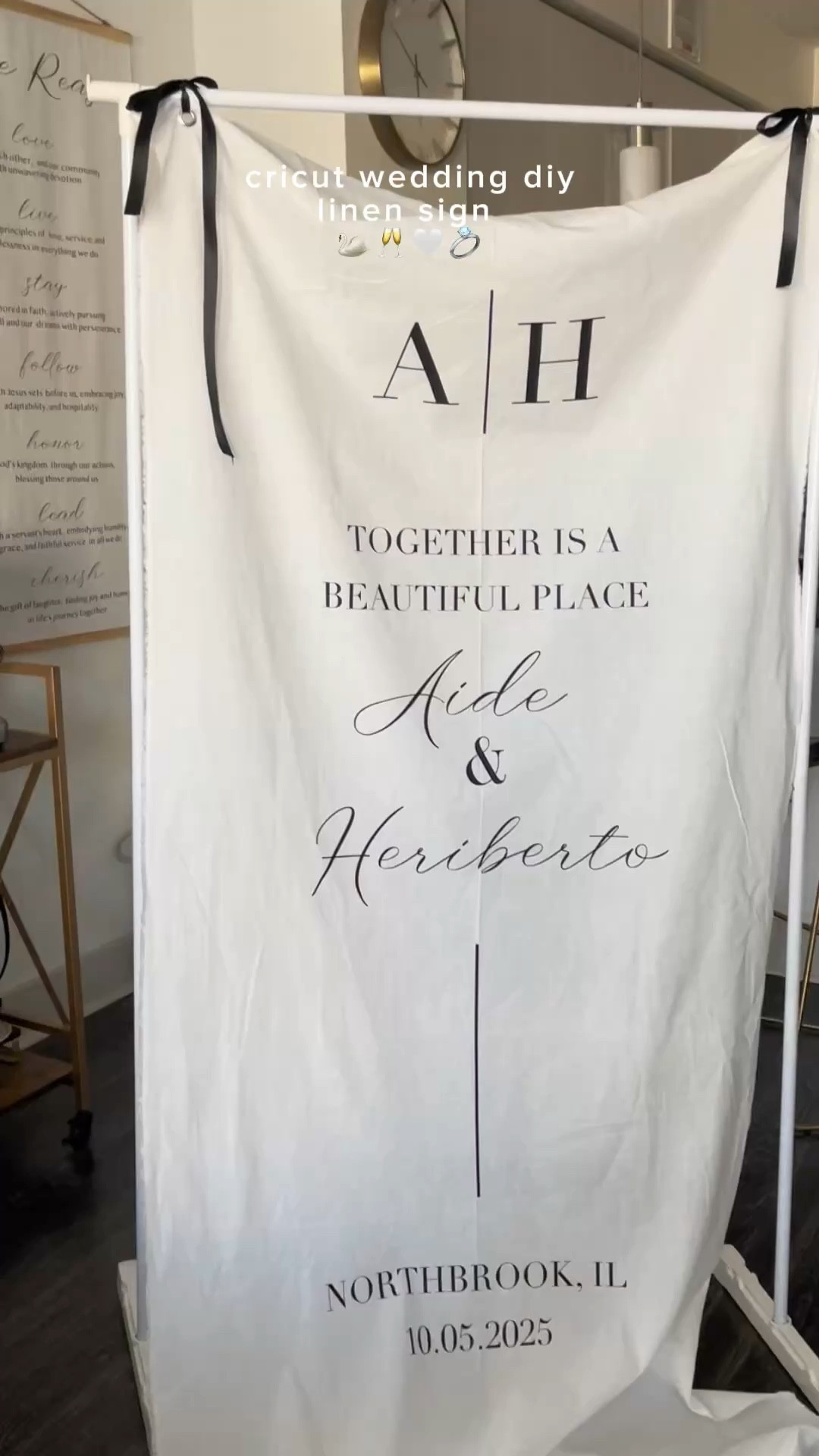 Easiest Wedding DIY signage using cricut and HTV vinyl 🤍✨

#LTKHome #LTKFindsUnder50 #LTKWedding
