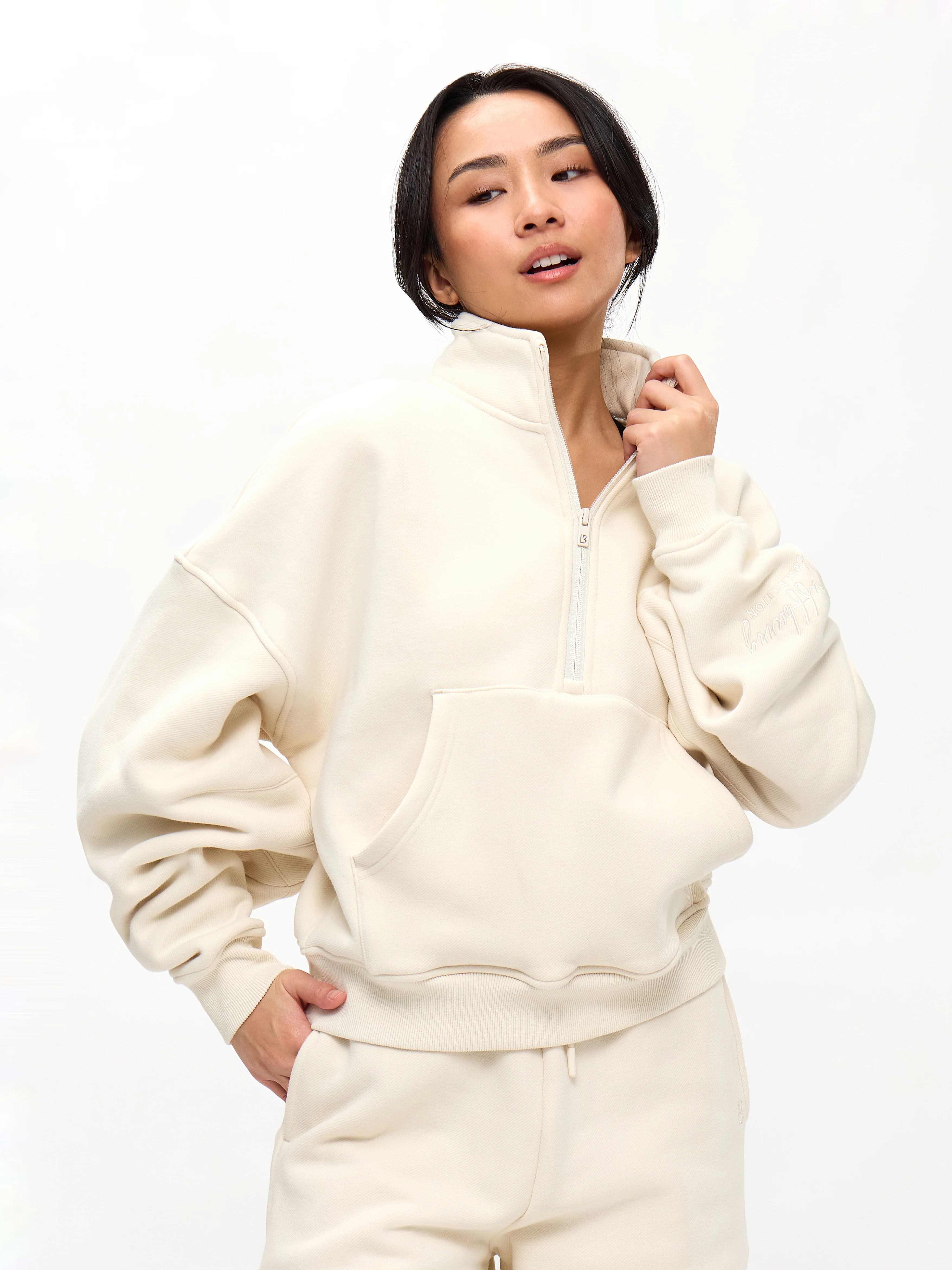 Plush Fleece Quarter Zip Pullover | Buffbunny