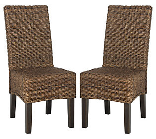 Safavieh Avita Wicker Dining Chair (Set of 2) | QVC
