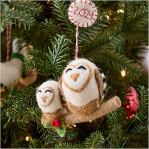Baby's First Holiday Felt Owl Ornament | West Elm (US)