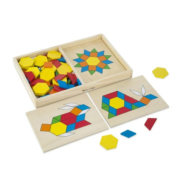 Melissa & Doug Pattern Blocks and Boards Classic Toy - Walmart.com | Walmart (US)