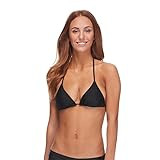 Body Glove womens Smoothies Dita Solid Triangle Slider Swimsuit Bikini Top, Black, Small US | Amazon (US)
