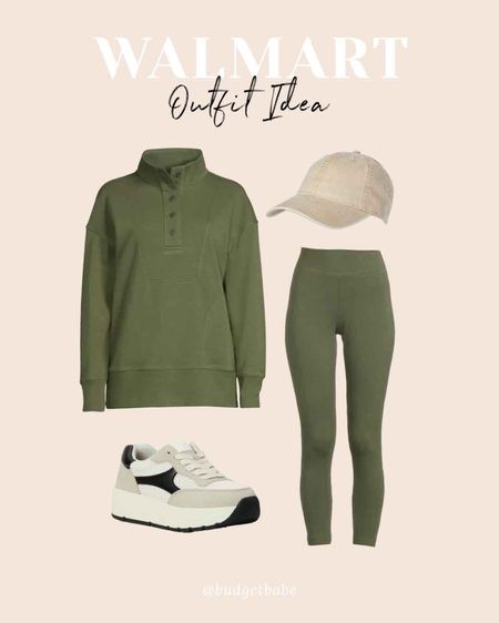 Walmart outfit idea with this pullover and leggings, retro sneakers. #walmartpartner #walmartfashion @walmart @walmartfashion #walmart #athleisure #activewear 

#LTKunder50 #LTKstyletip