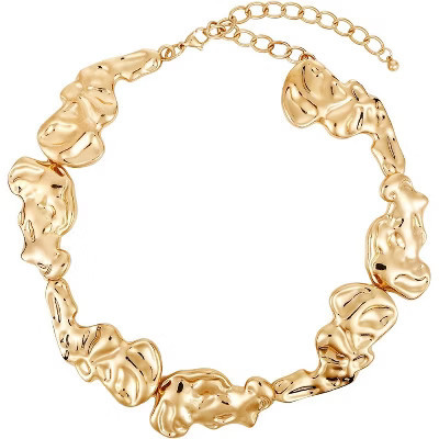 Summit Adventure Chunky Gold Statement Choker – Thick Flat Link Necklace for Women | Target