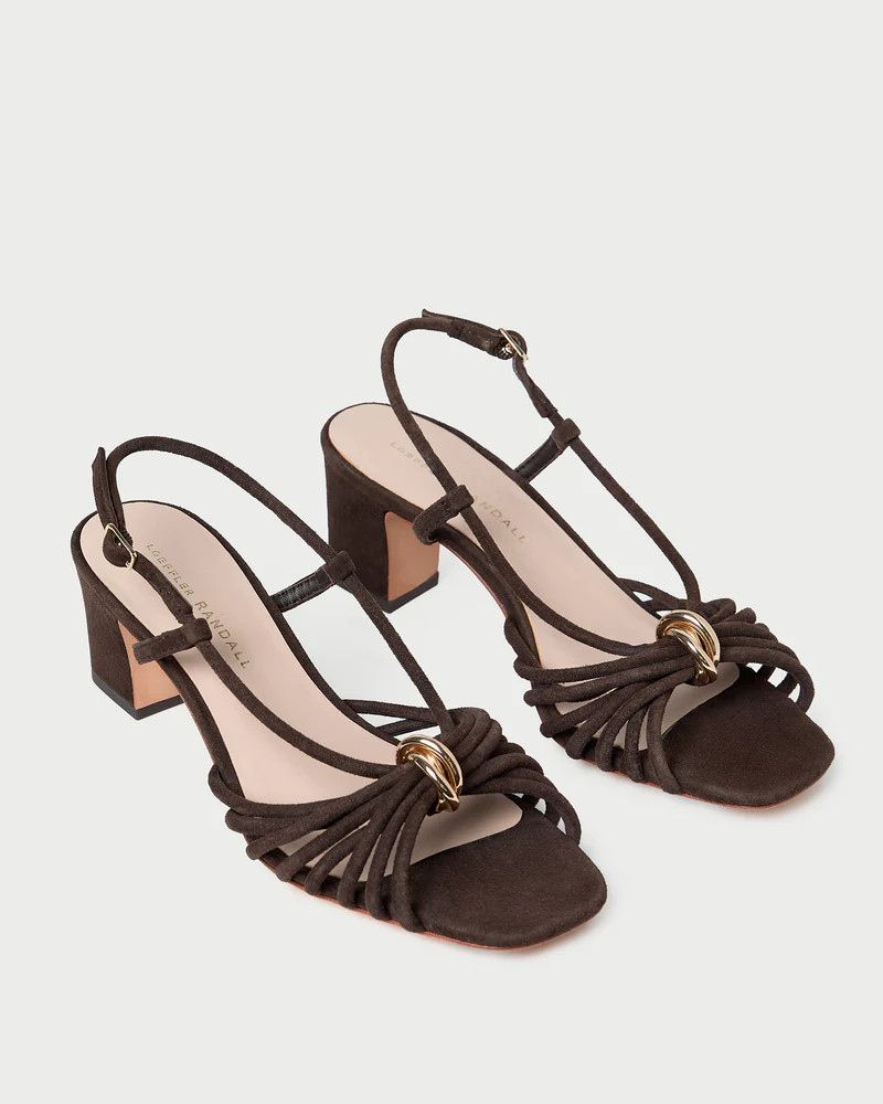 Minna Brown Suede Heeled Sandal | Loeffler Randall