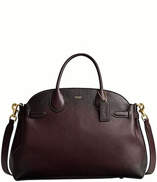 COACH Soft Empire Leather Carryall Satchel Bag 40 - Merlot | Dillard's