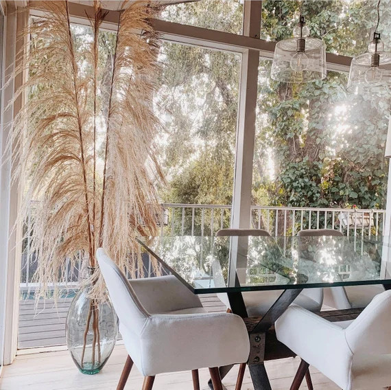 3pc x 6ft Bleached UVA Stalk/Thin Pampas Grass/Natural uva bleached grass decor/Bohemian decor/Ru... | Etsy (US)