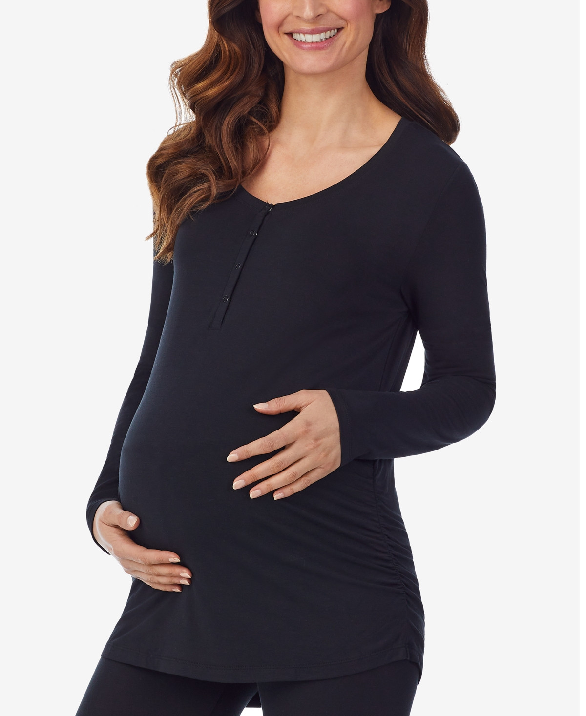 Cuddl Duds Women's Softwear with Stretch Maternity Long Sleeve Henley | Macys (US)