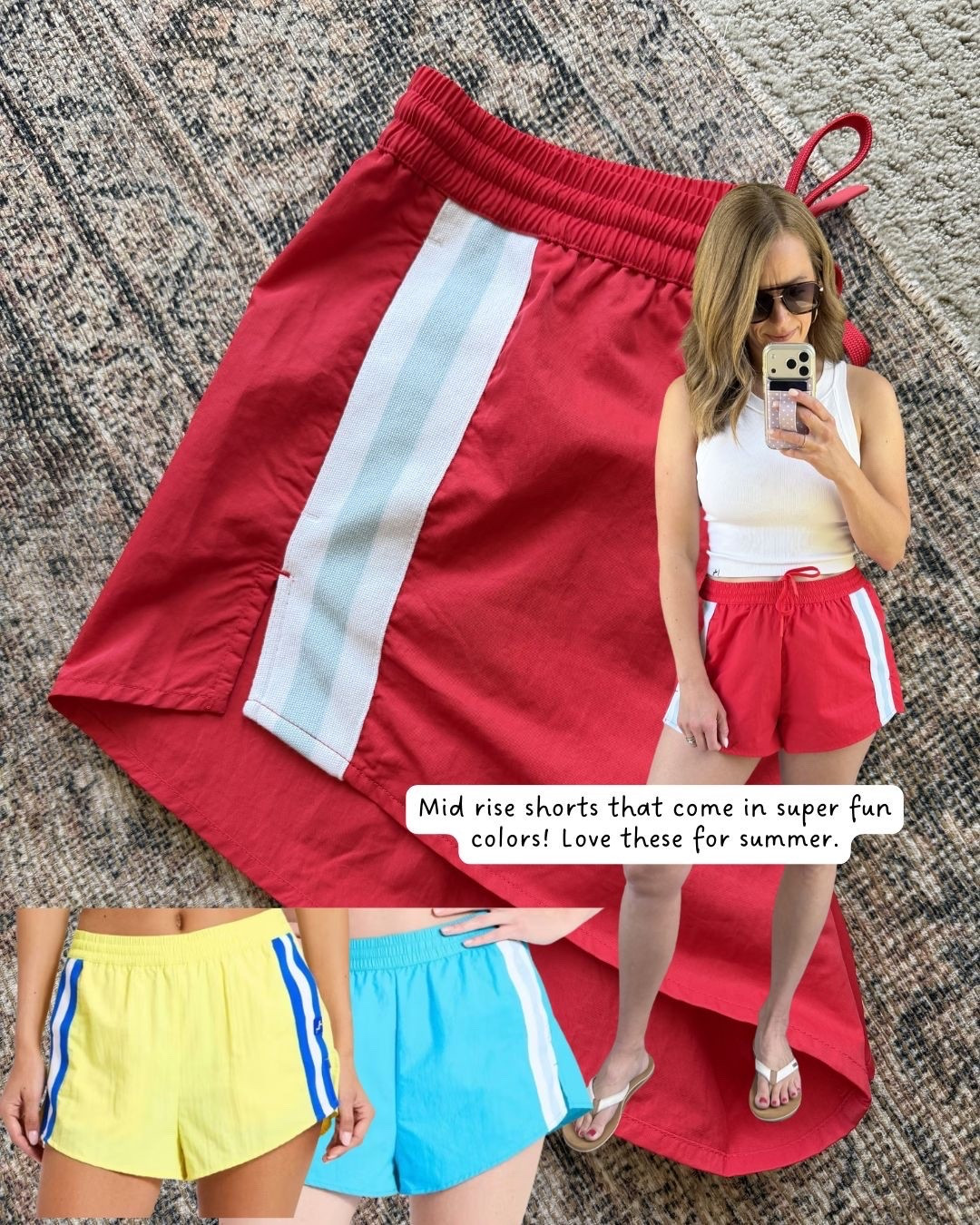Mid rise, fun colors!!  In a size small!