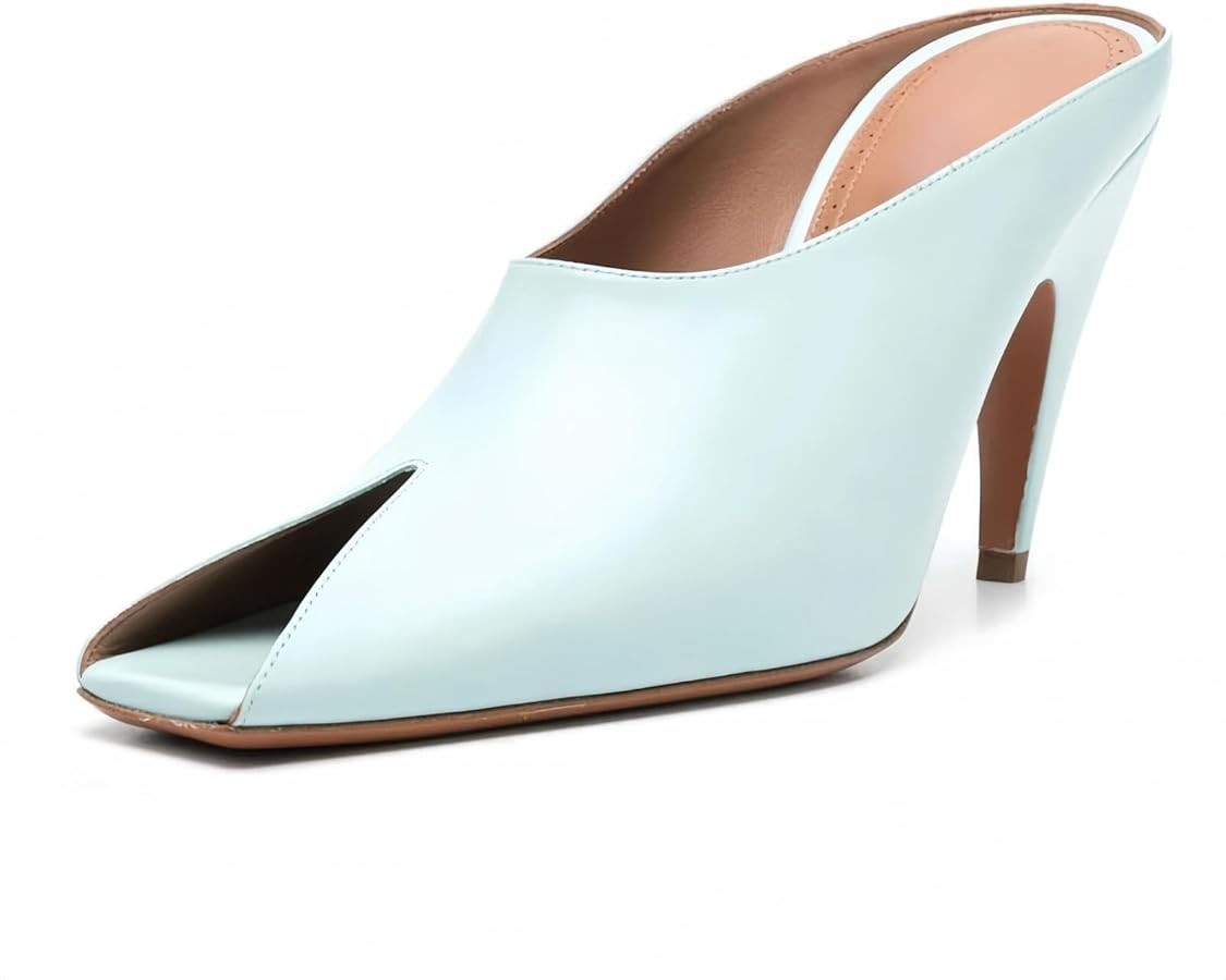 Patent Leather Open Toe Stiletto High Heeled Peep Sandals for Women,Women's Open Pointed Toe Mini... | Amazon (US)