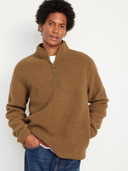 1/4-Zip Sherpa Pullover for Men | Old Navy (US)