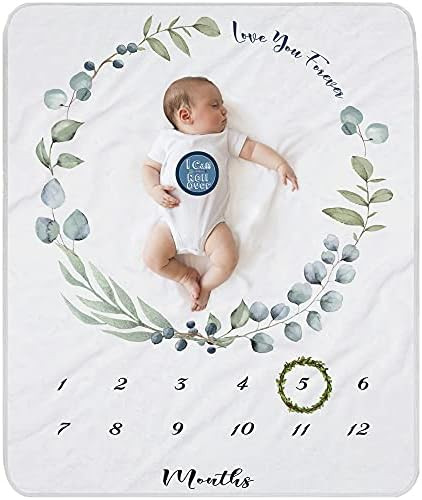 Yoothy Baby Monthly Milestone Blanket for Boy Girl Gender Neutral Gift for Baby Shower, Eucalyptu... | Amazon (US)