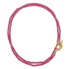 Pink Topaz Convertible Beaded Necklace | Sequin