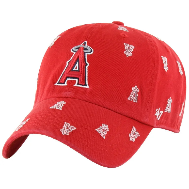 Women's '47 Red Los Angeles Angels Confetti Clean Up Adjustable Hat | Walmart (US)